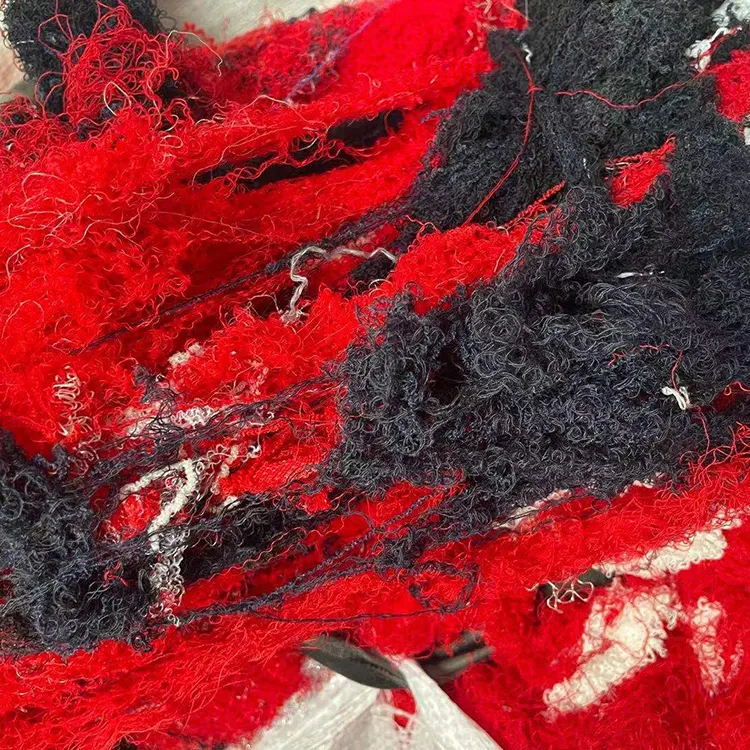 Textile Cotton Yarn Waste Mix Colored Industrial Wiping Rags Disposable
