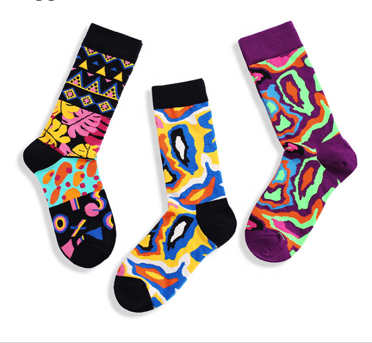 High quality knit Socks multi designed Cartoon Gift Christmas Stockings 100% Cotton Socks