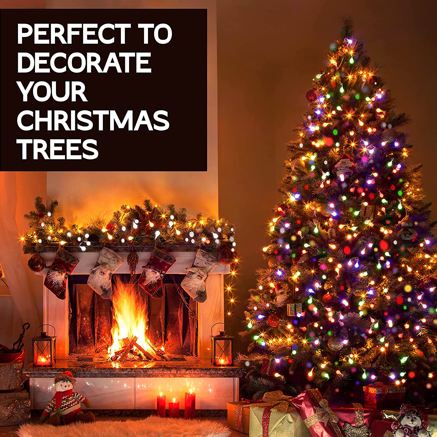 Amazon Hot Sellings supplies Holiday Lighting Outdoor Ornaments Xmas tree Led Strip Candle Light Decorations Christmas Lights