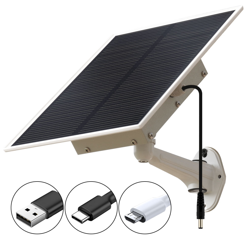 Tecdeft ODM Type C / Micro USB Port 15w 6 Volt Solar Panel With 18650 Battery Pack All In One Solar Power System For Camera
