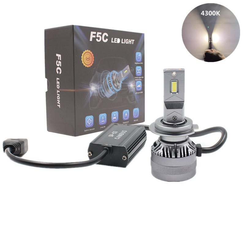 4300K F5C H7 Car LED headlights High power 120W 12000LM H1 H7 H11 9005 9006 H13 9007 H4 LED car headlight auto head lights