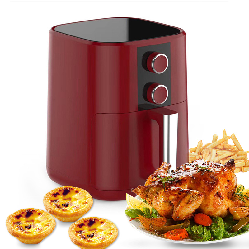 Оптовая продажа 5L airfryers Регулируемая электрическая фритюрница без масла цифровой циркуляция воздуха фритюрница с двумя решетками для дома