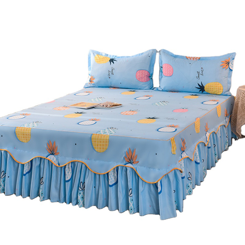 Hot Selling Seasons General Heavy Bed Skirt Fitted Cotton Home