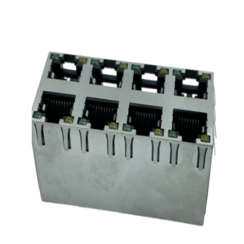 Шэньчжэнь Ethernet разъем со светодиодной подсветкой 100 м, два порта RJ45 разъем