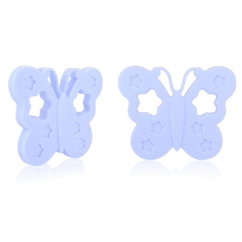 Hot sale baby animal teether silicone teether butterfly shape baby chew toys silicone teething toys Food grade teether BPA free