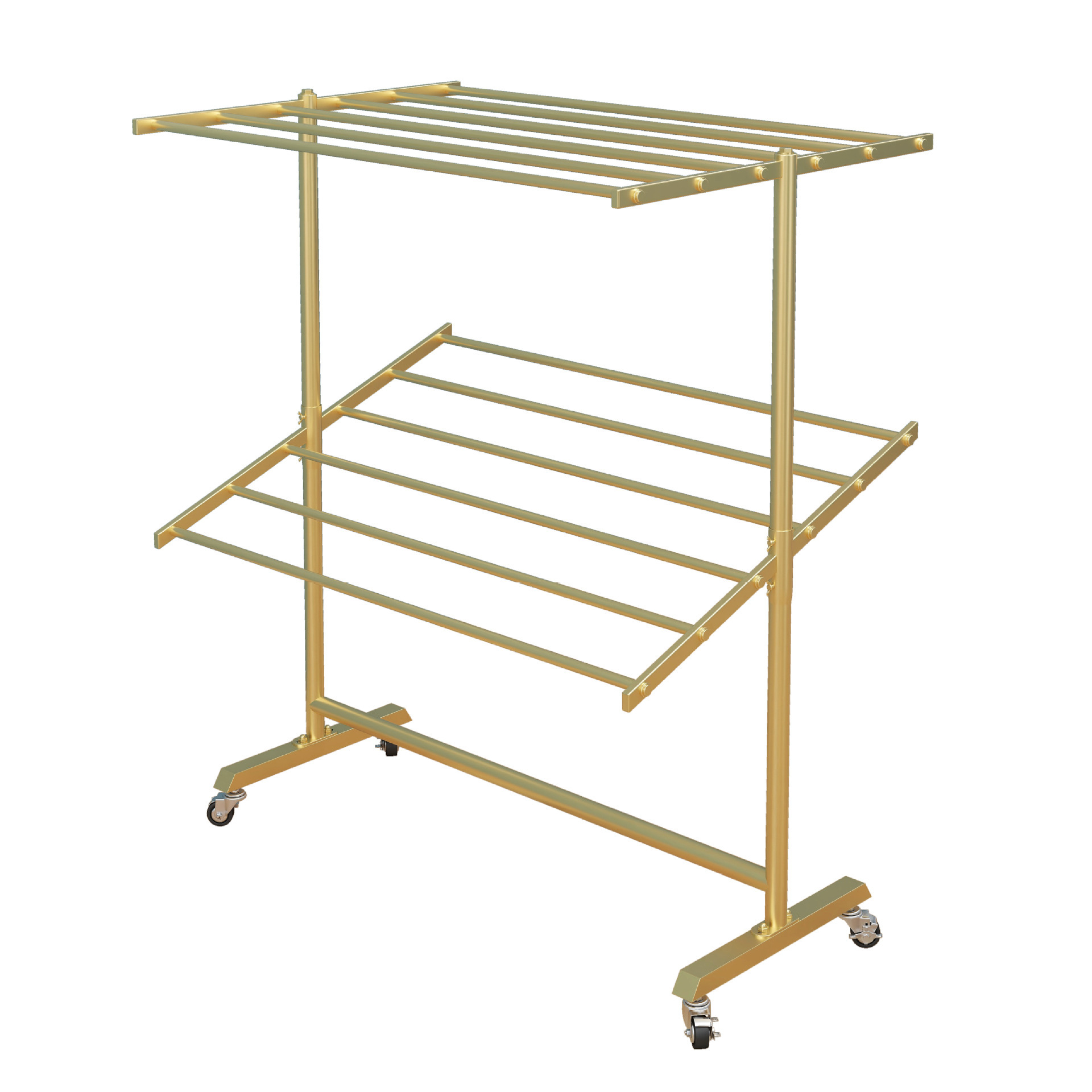Multifunctional Adjustable Fabric Rack Multi-Layer Pants and Silk Scarf Display Wheel for Clothing and Flower Shop Store Rack