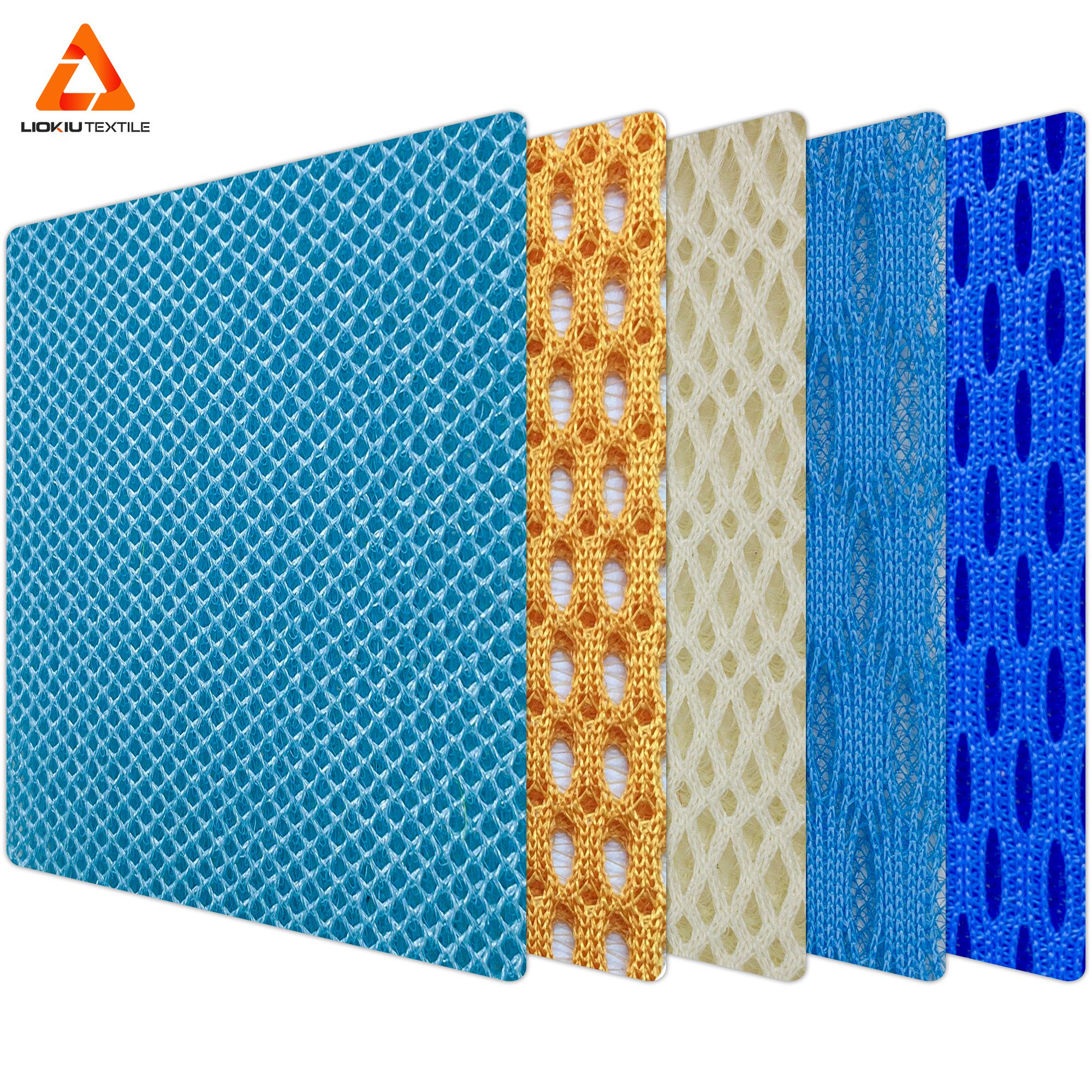 3D netting wholesale 100% poly knitted breathable air mesh hexagon holes 3 mm mesh fabric for seat conver