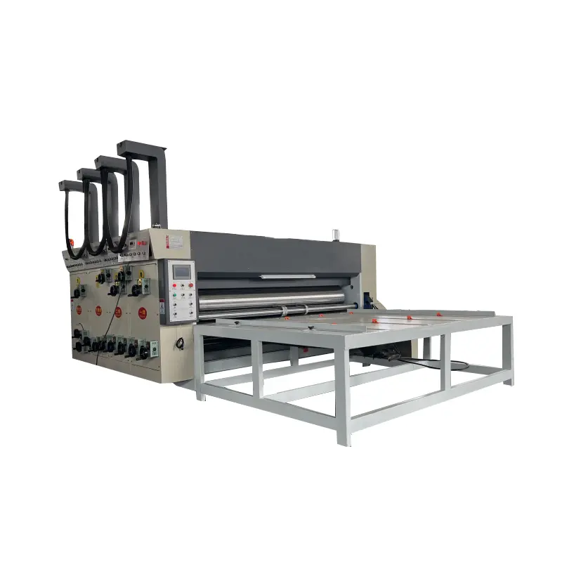 Semi-automatic flexo printing slotting die cut machine for corrugated box packaging machine