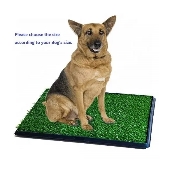 Good quality 20*30'' 3 Pieces Puppy Training Pad with Artifical grass Pet Potty Patch Training toilet for Dogs Indoor Use