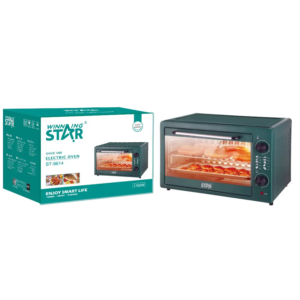 WINNING STAR ST-9614 1700W 220V 38 L Dark Green Electric Pizza Ovens Commercial Baking Bakery Oven