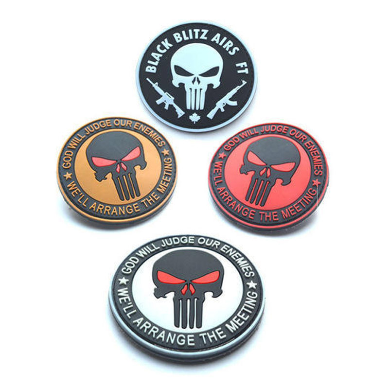 Custom LOGO 2D/3D embossed PVC rubber silicone iron on velcro patch printing heat transfer labels for clothing