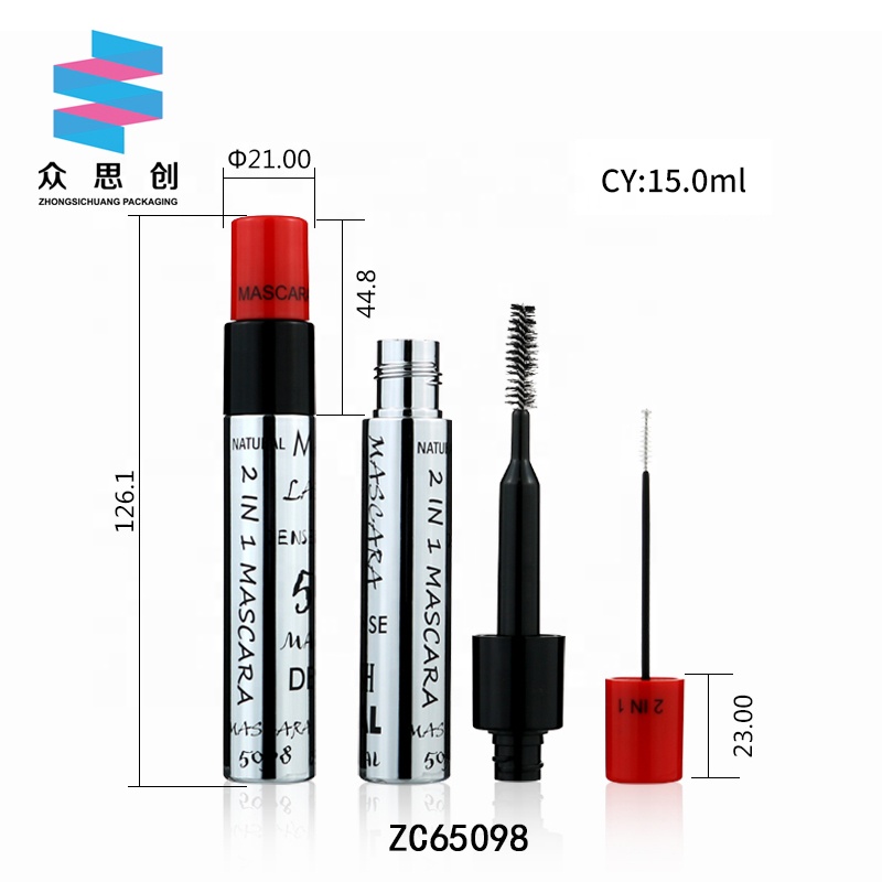 Wholesale hot selling high quality two steps ways eye mascara bottle packaging for make up ZC65098