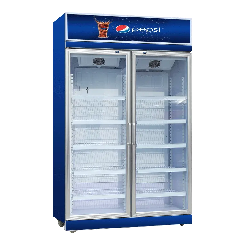 Supermarket Beverage Beer Display Upright Chiller Freezer Commercial 1/2/3 Glass Doors Showcase Refrigerators Coolers