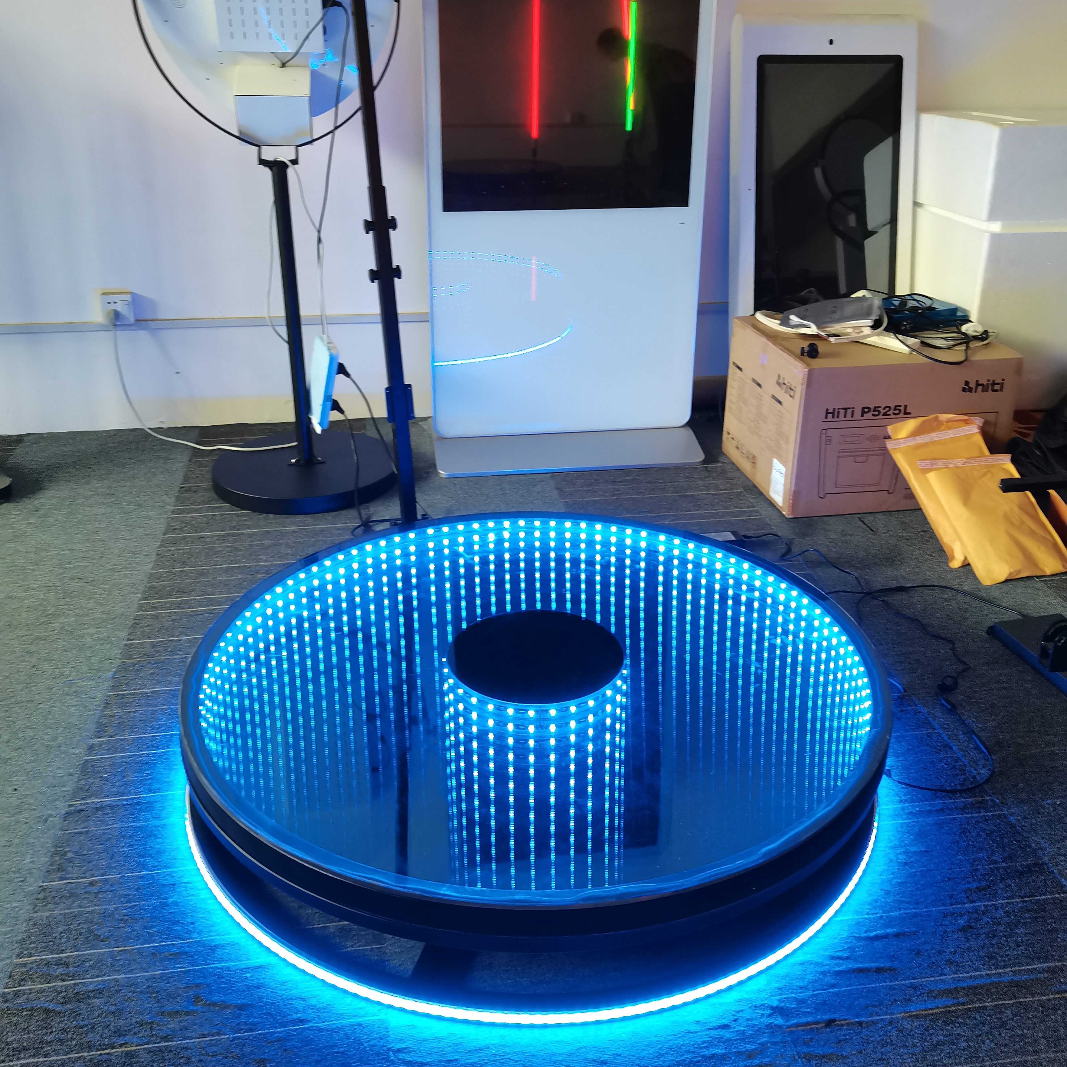 3D бездны светодиодный RGB закаленное стекло 360 автоматический фотостенд киоск видео стенд 360 селфи фото стенд оборудование