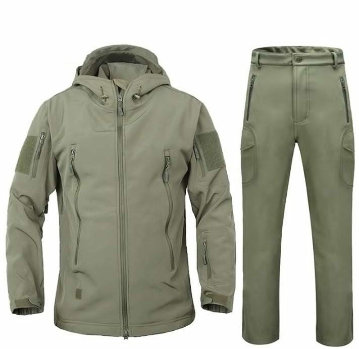 Camouflage Tactical Softshell Jacket Sets Men Military Windbreaker Waterproof Hunting Clothes Set Army SWAT Jackets and Pants