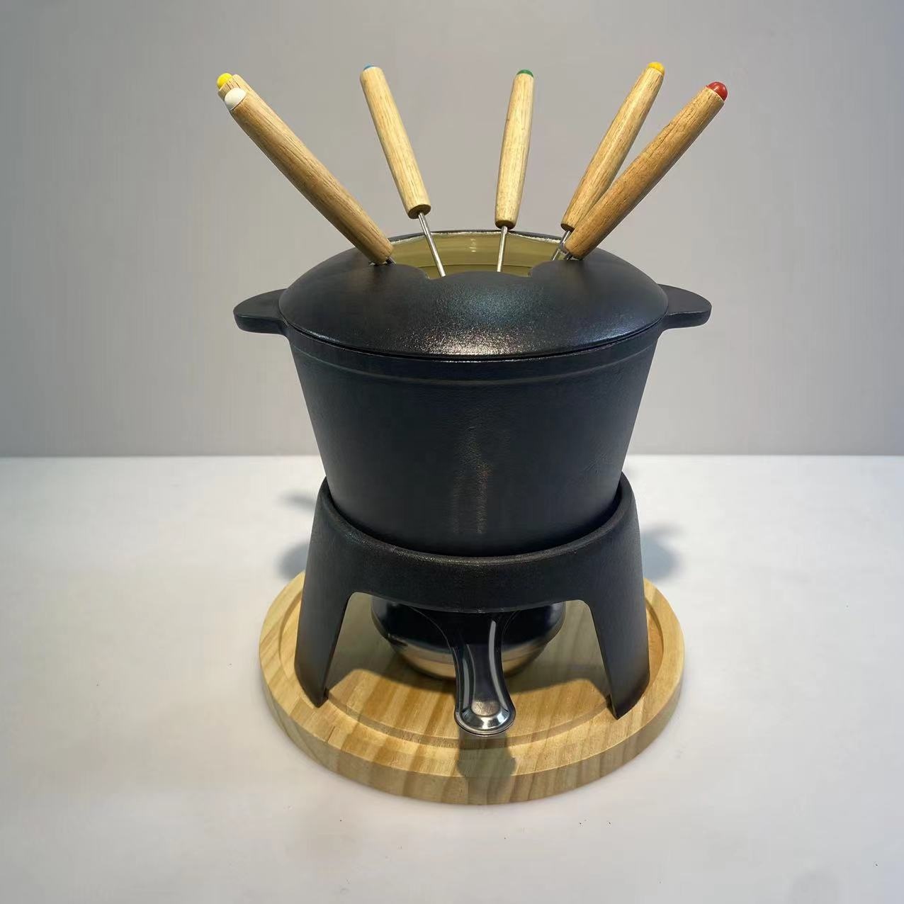 cast iron fondue set