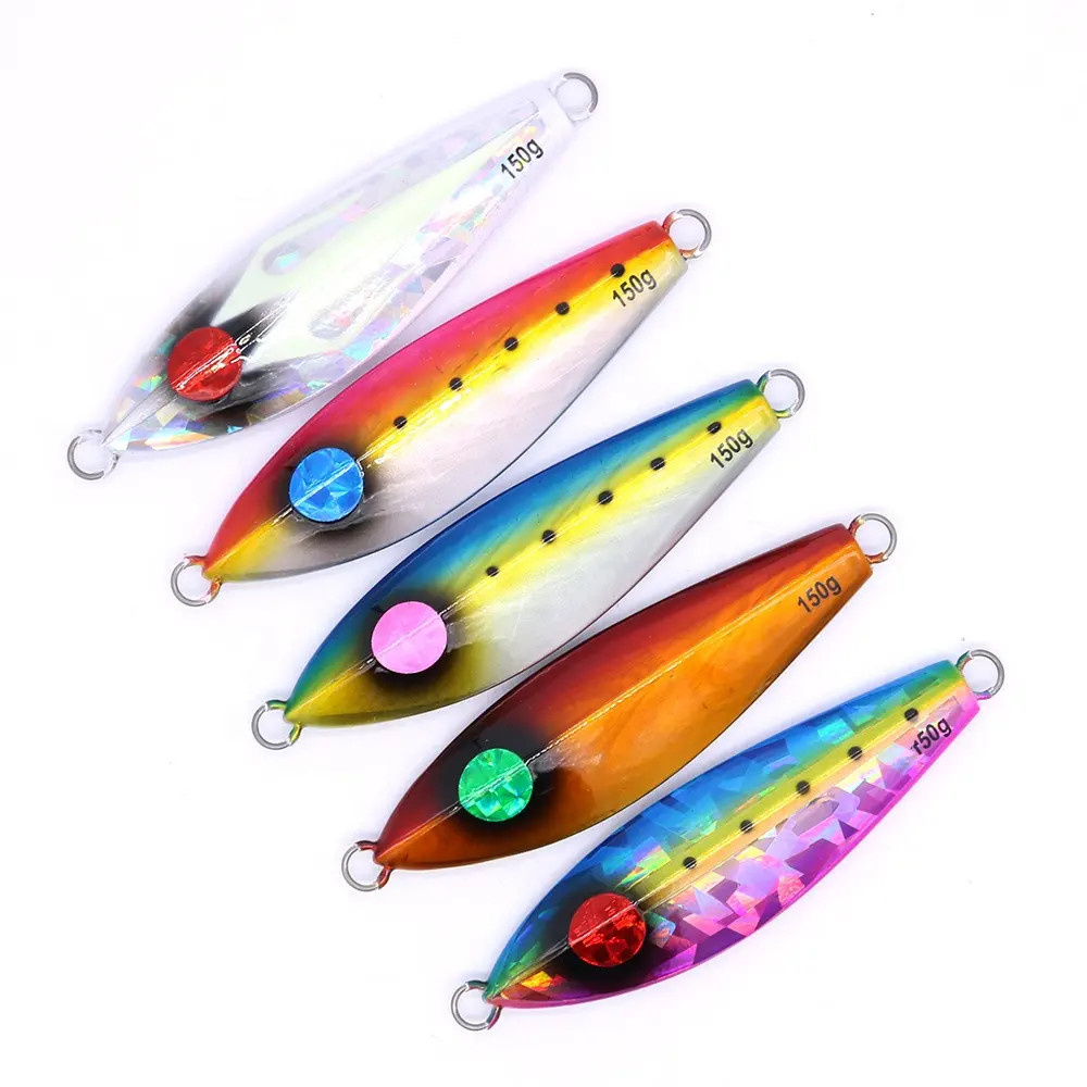 Jack Eye Slow Fall Jig 120g 150g 200g metal slow pitch jigging lure saltwater jerk fishing lure metal jig