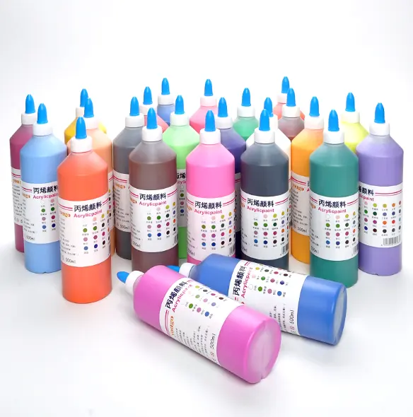 Wholesale Colorful Artist Acrylic Paint Set 24 In High Quality 500ml Acrylic Paint