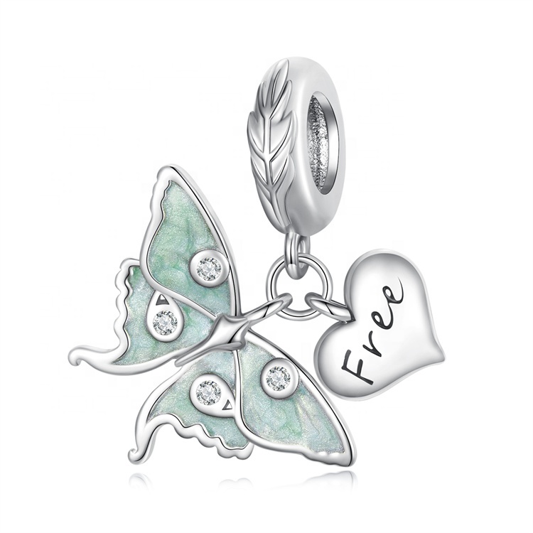 OEM Youchuang silver 925 cartoon vintage charm new arrival gold plated designer heart butterfly luxury charms for jewelry making