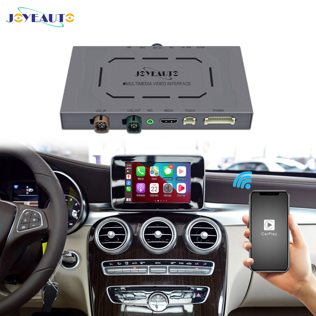 JoyeAuto W205 W212 W222 Apple CarPlay Android авто беспроводной для Mercedes Benz X253 W176 W246 W166 X156 W166