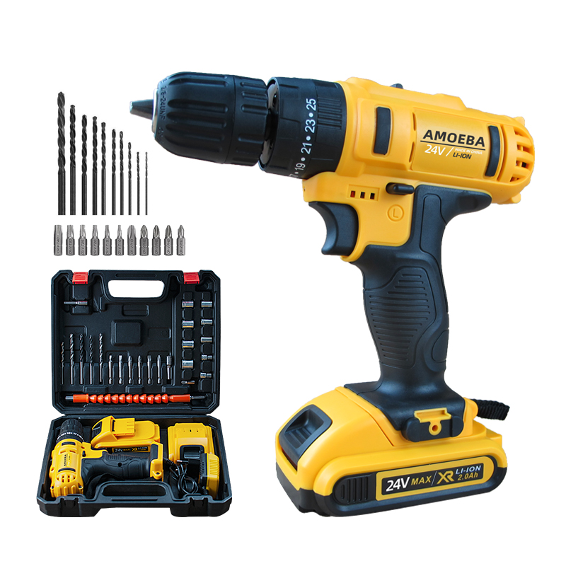 Best Price 24 V Cordless Brush Hammer Drill Professional Electric Drill Cordless Drill Screwdriver