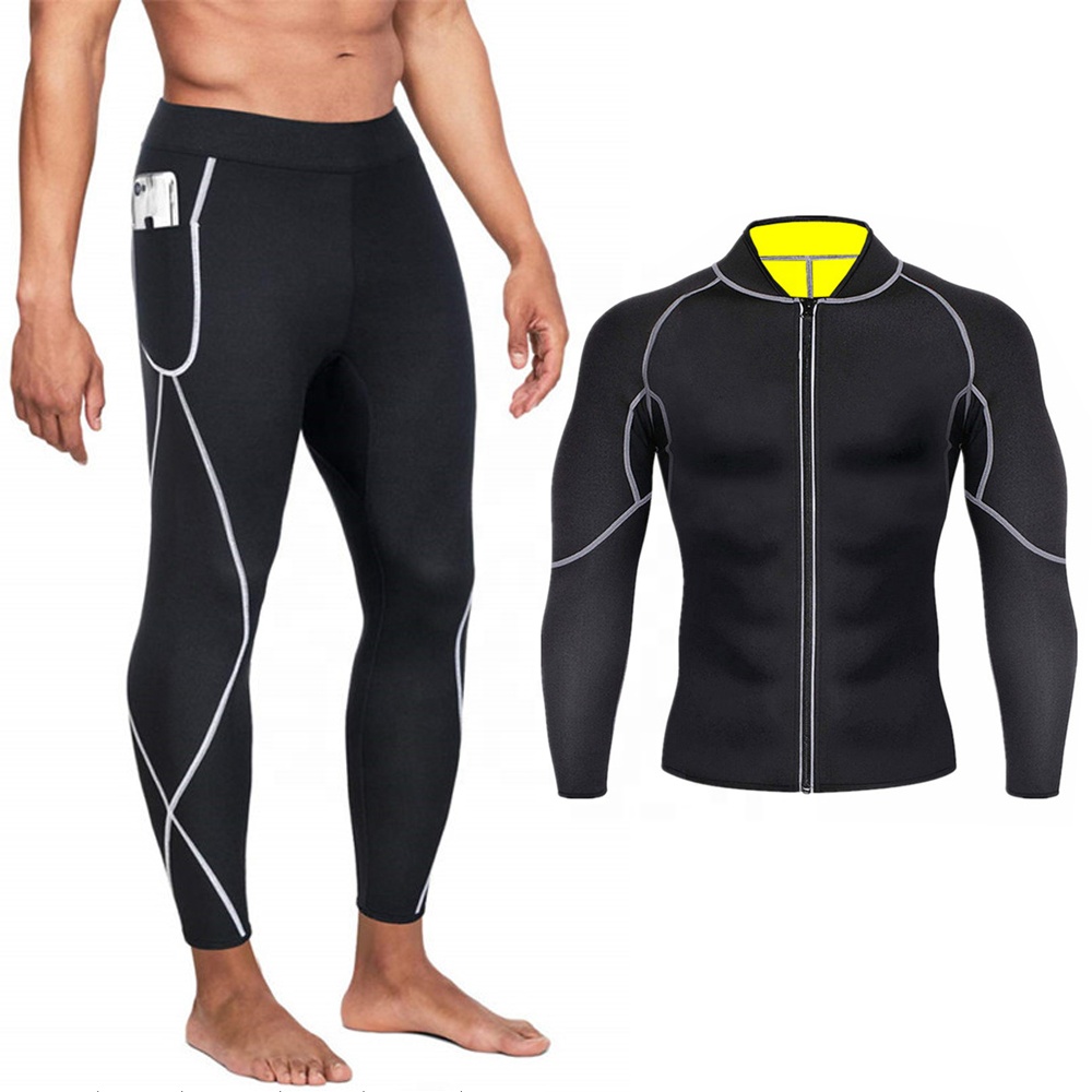 2021 Men Thermal Underwear For Male Thermo Clothes Long Johns Sets Winter Compression Sweat Sauna Neoprene Can be worn outside