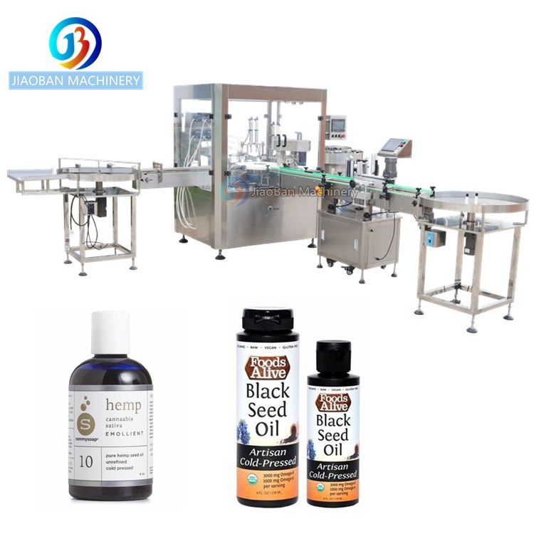 JB-YX4 Automatic liquid filling machine for olive oil essential oil cosmetic oil filling capping labeling machine