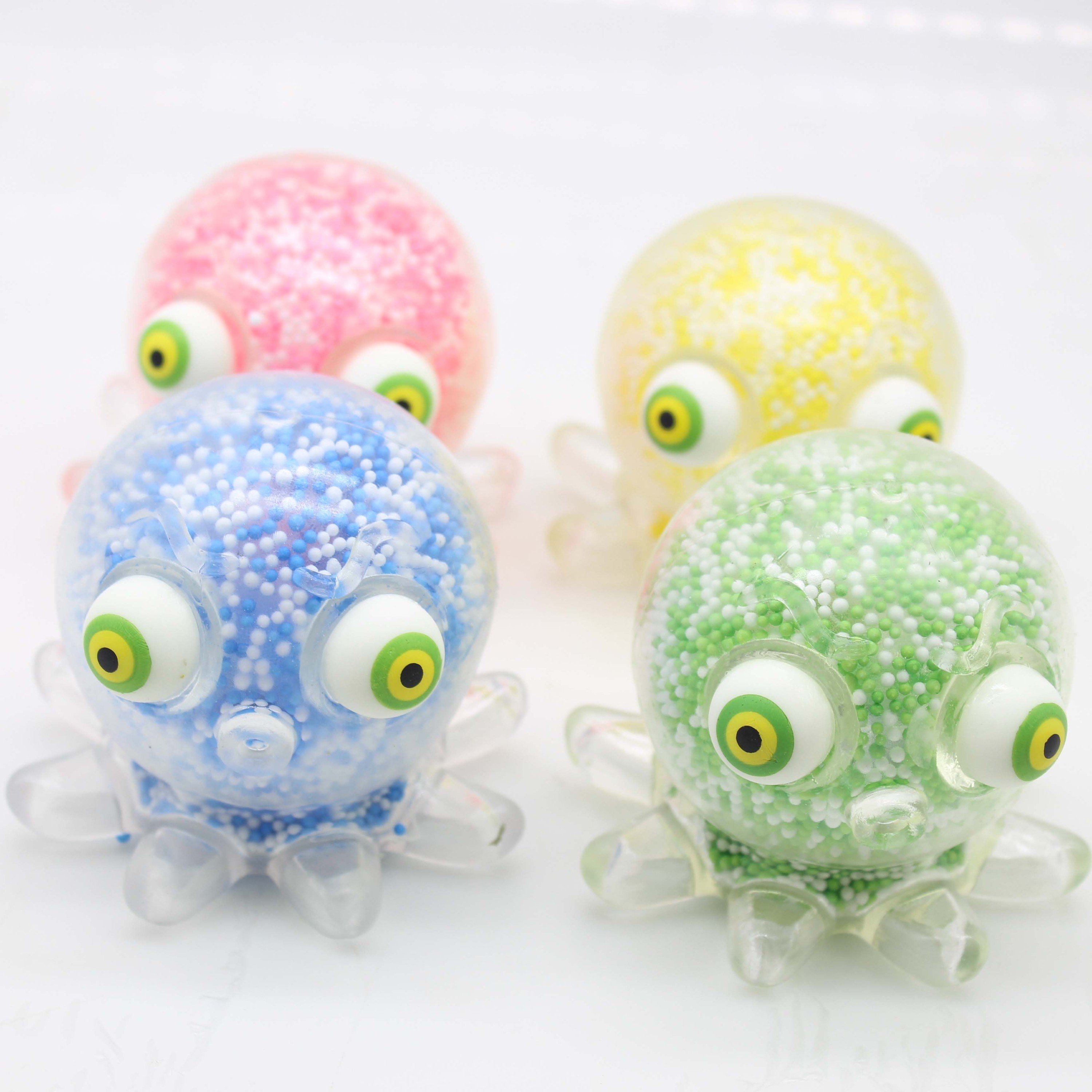 Unisex Colorful TPR Material Kids Novelty Squishy Bulk Custom Stress Toy in the Form of an Octopus