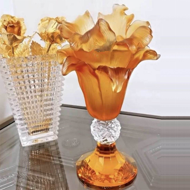 Middle eastern luxury censer crystal liuli poppy medkhan bakhoor incense burner with metal plate and gift box
