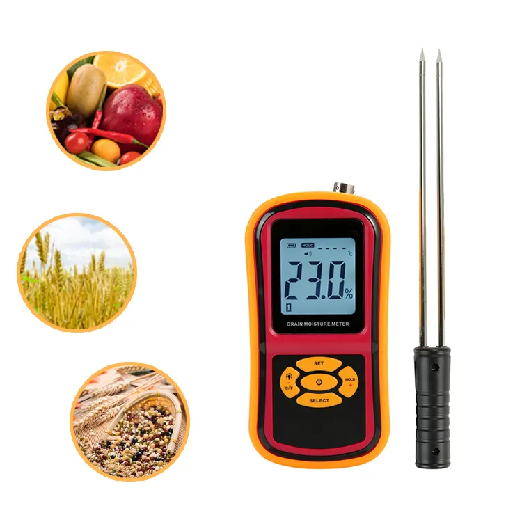 best moisture meter Corn,wheat,rice,bean,wheat flour tester 4 Digital LCD Grain moisture meter range:5-30% hygrometer