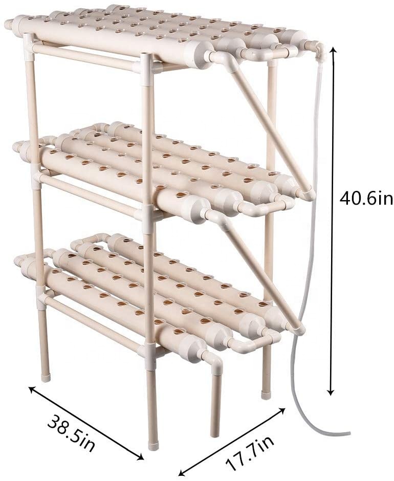 Greenhouse Lettuce NFT 4 Layers 108 Holes Hydroponics Vertical Growing System Kits For Vegetables