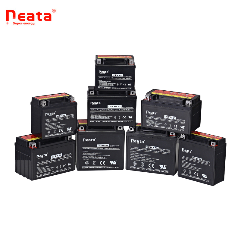 YTX12 12V-12Ah не требующий технического обслуживания аккумулятор VRLA для мотоциклов предварительно заряженные производственные батареи NEATA