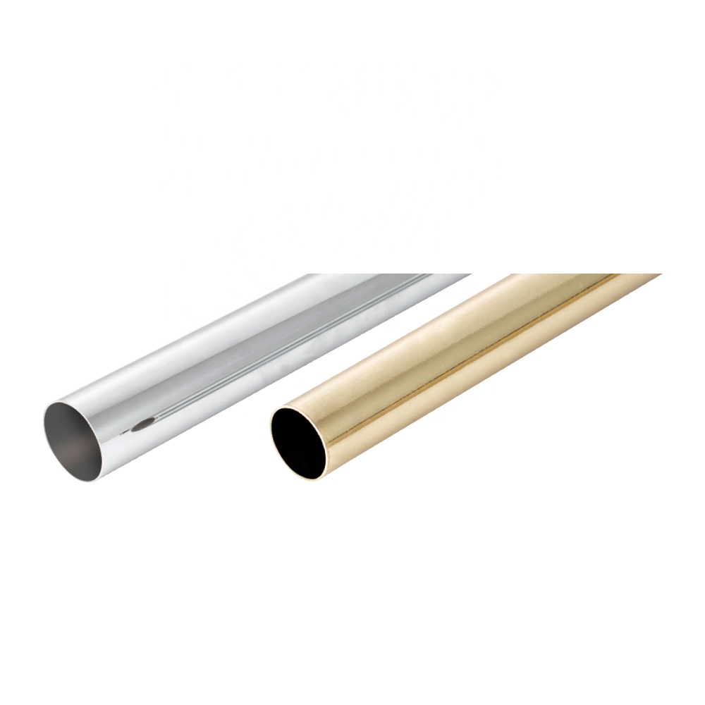 Decorative furniture hardware carbon steel polished chrome round tubes pipe