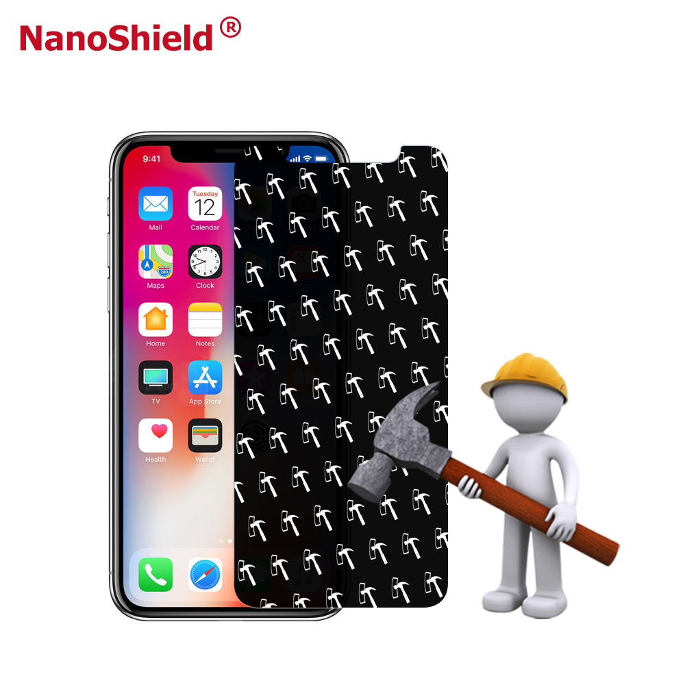 Amazon Best Seller Hammer Anti Shock Screen Protector for iPhone X Better Than Tempered Glass Nano Explosion Proof Screen Film