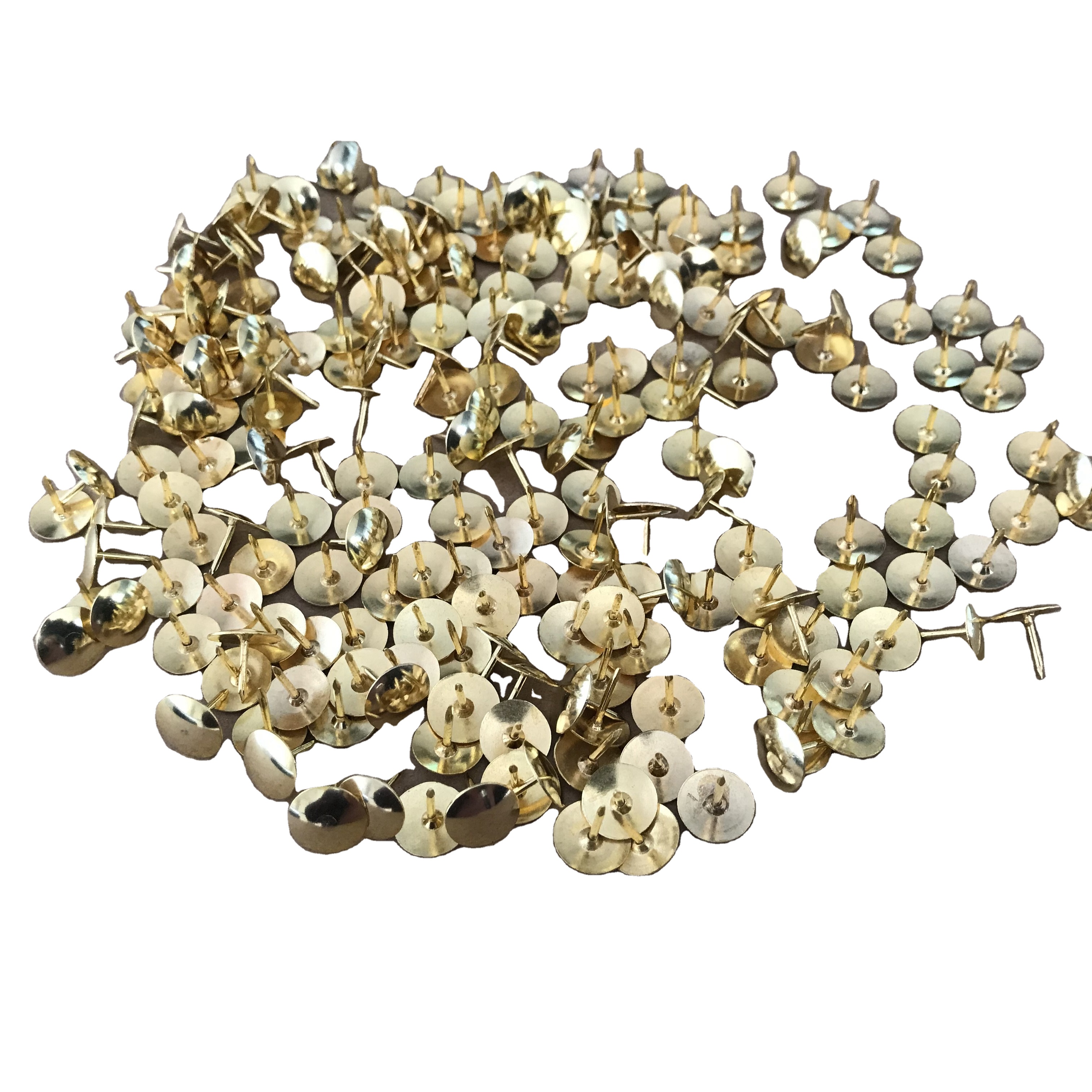Golden Color Thumb Tacks,Drawing PinsIn a Pack Of 100 pieces For School Home Office Usage