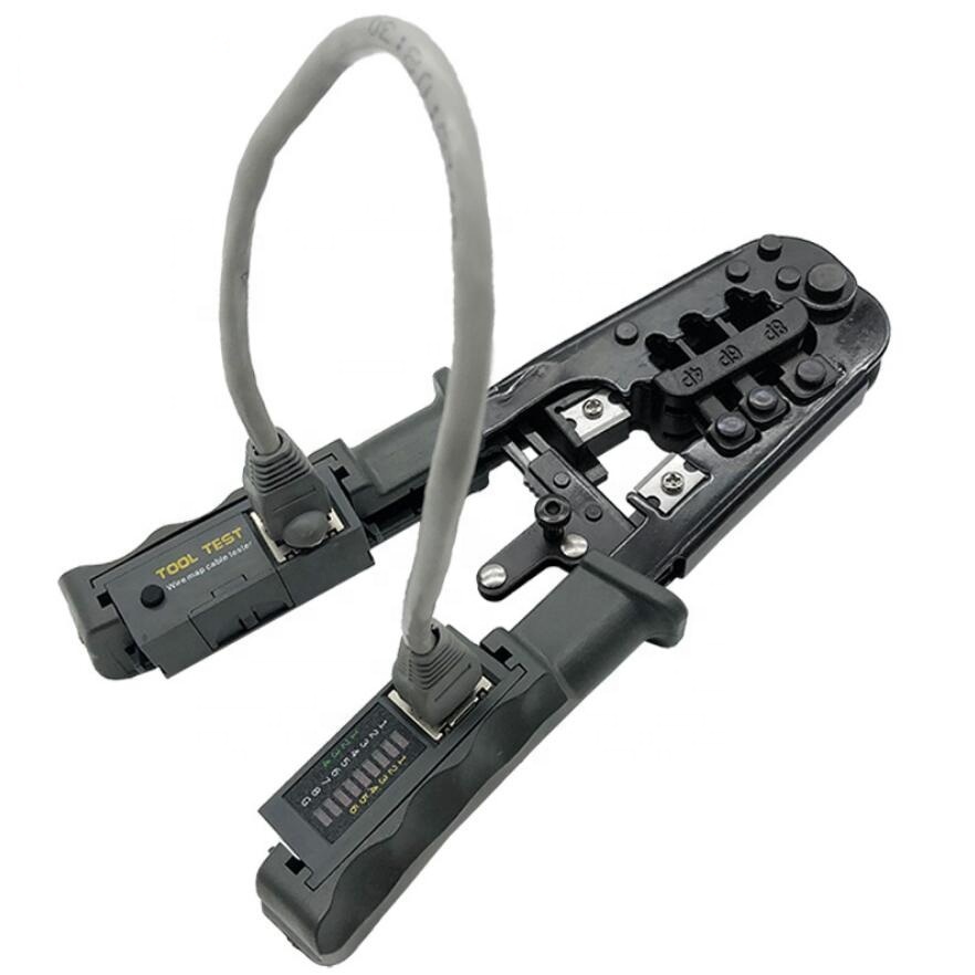 Щипцы Ethernet с тестером, RJ45 RJ12 RJ11 обжимной инструмент с тестером, 8P/6P/4C щипцы с кабелем тестер