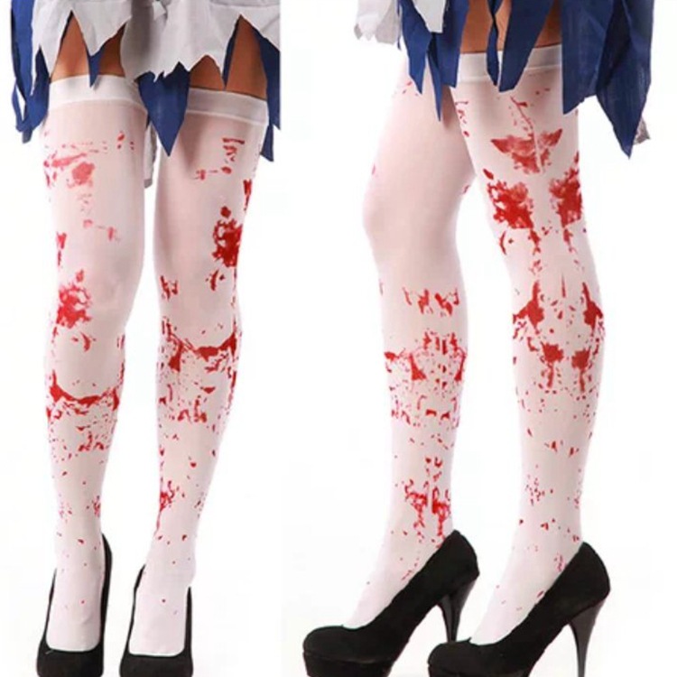 Wholesale Newest Horror Theme Blood Stockings Easter Ghost Festival Bloody Nurse Halloween Blood Stockings