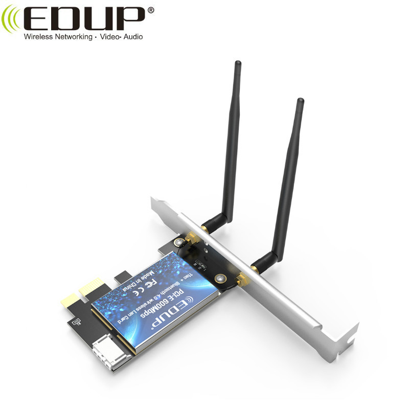 Wi-Fi Bluetooth адаптер EDUP 600 Мбит/с, 2 до 1, PCI-E адаптер для настольного компьютера/ноутбука