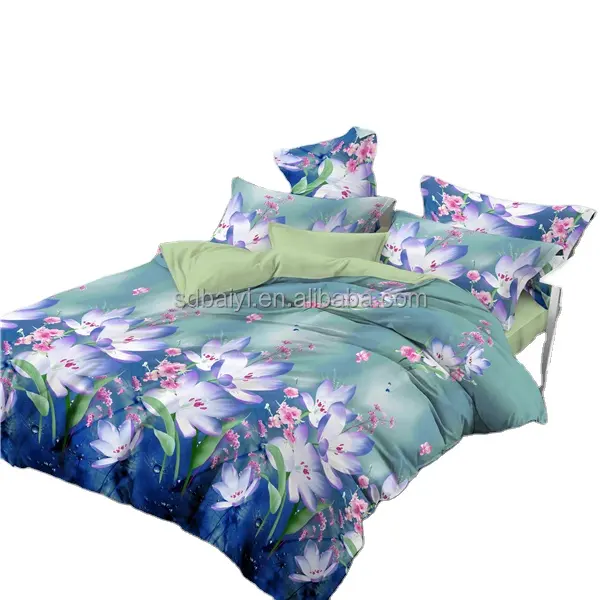 Stocks Customized ployester various elegant printed soft brushed fabric for bedsheet