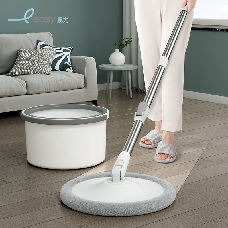2021 360 flat Mop Home Cleaning System Spinning Floor Mop with washing Bucket