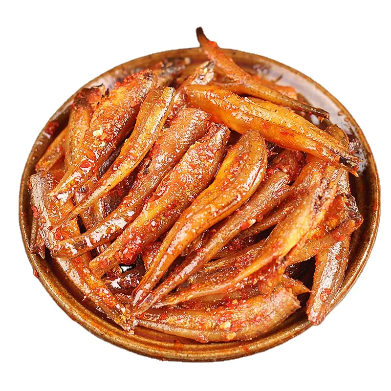 Eatable Small Dried Fish Jerky High Protein Healthy Spicy Chinese Snack 12g*20bags Small Instant Fish Jerky