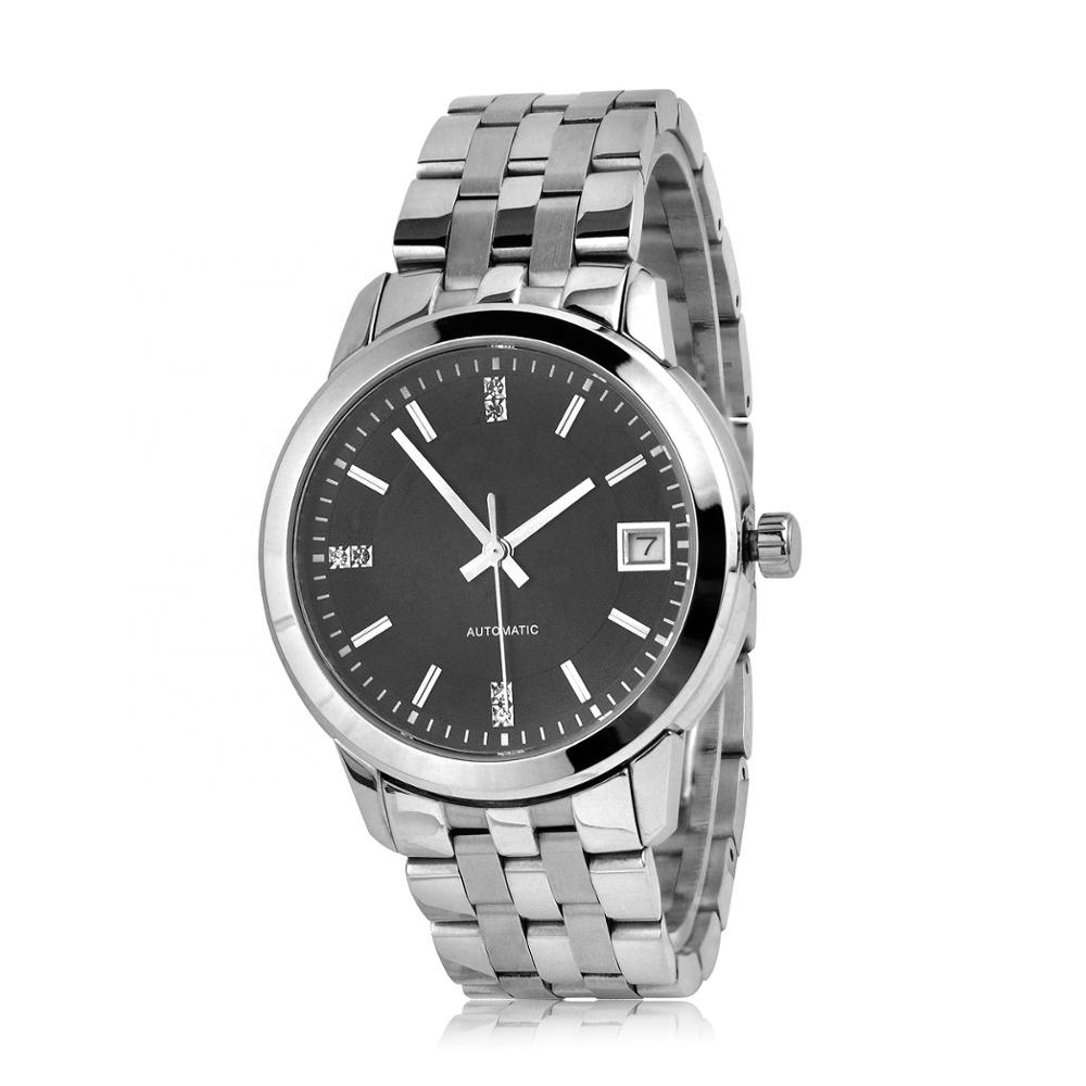 Custom LOGO 5ATM Mens Automatic Mechanical Stainless Steel Business Watches