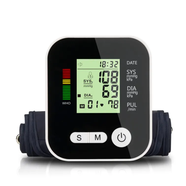 Sphygmomanometer Rechargeable Digital BP Machine Upper Arm Blood Pressure Monitor Sphygmomanometer