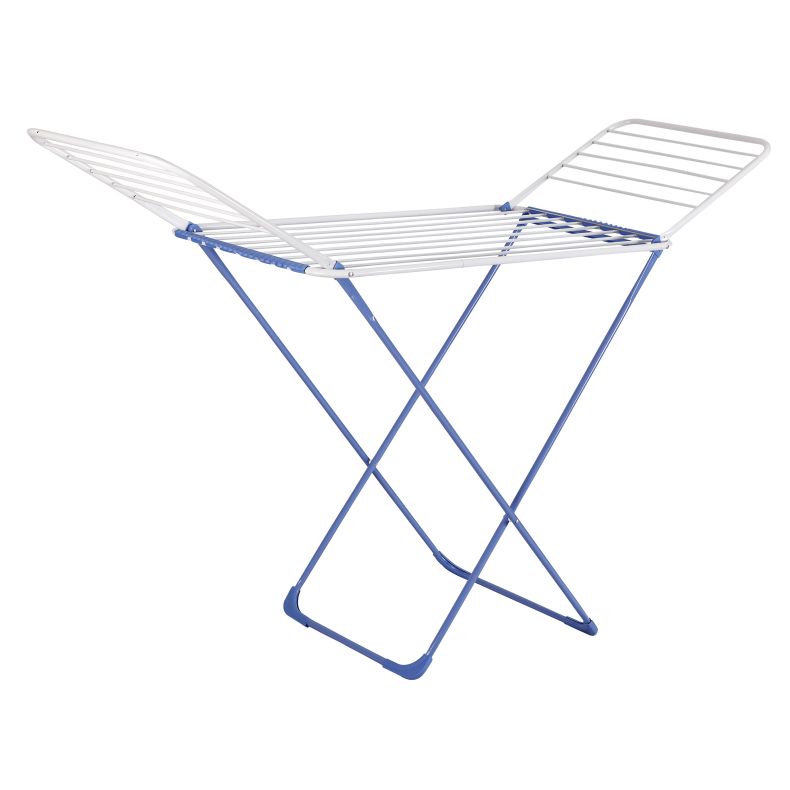 High Level Wing Steel Clothes Airer Shape Free Standing Laundry Drying Rack Multifunctional Folding Clothes Dryer Clothes