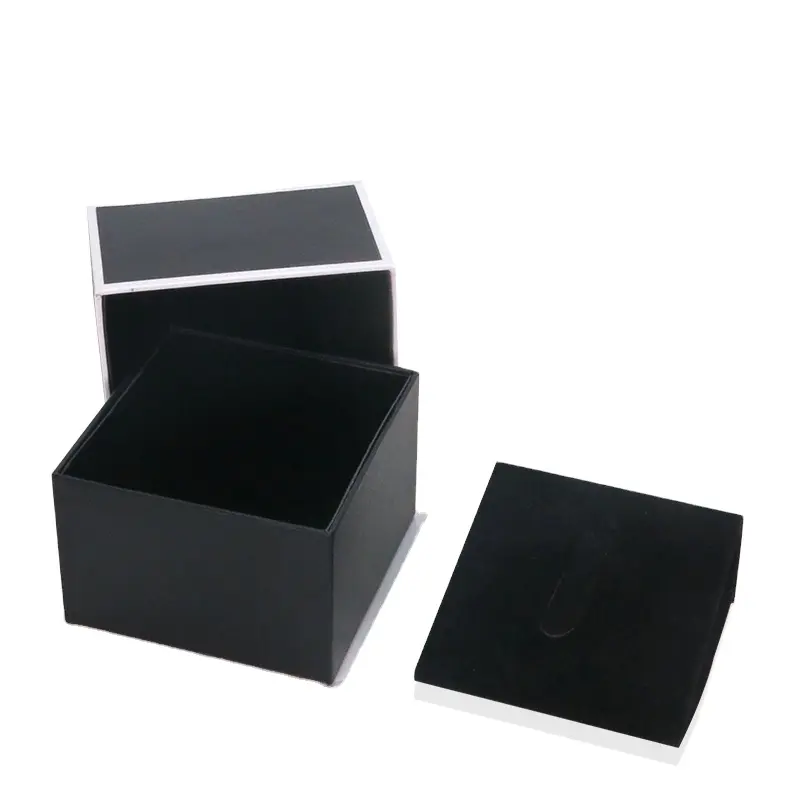 Branded design fancy black paper watch display box