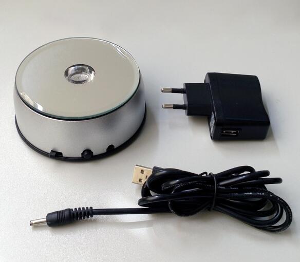 led light base for display colored crystal rotary led base