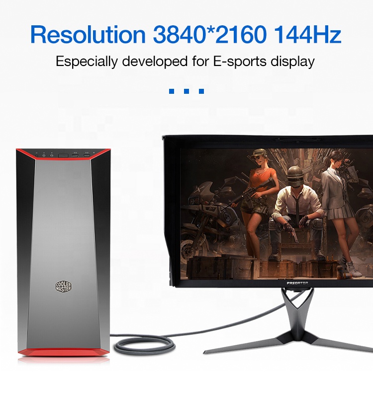 Лидер продаж на Amazon ult-unite, плетеный кабель дисплея 8K @ 60 Гц, кабель DisplayPort 1,4 для электроспорта