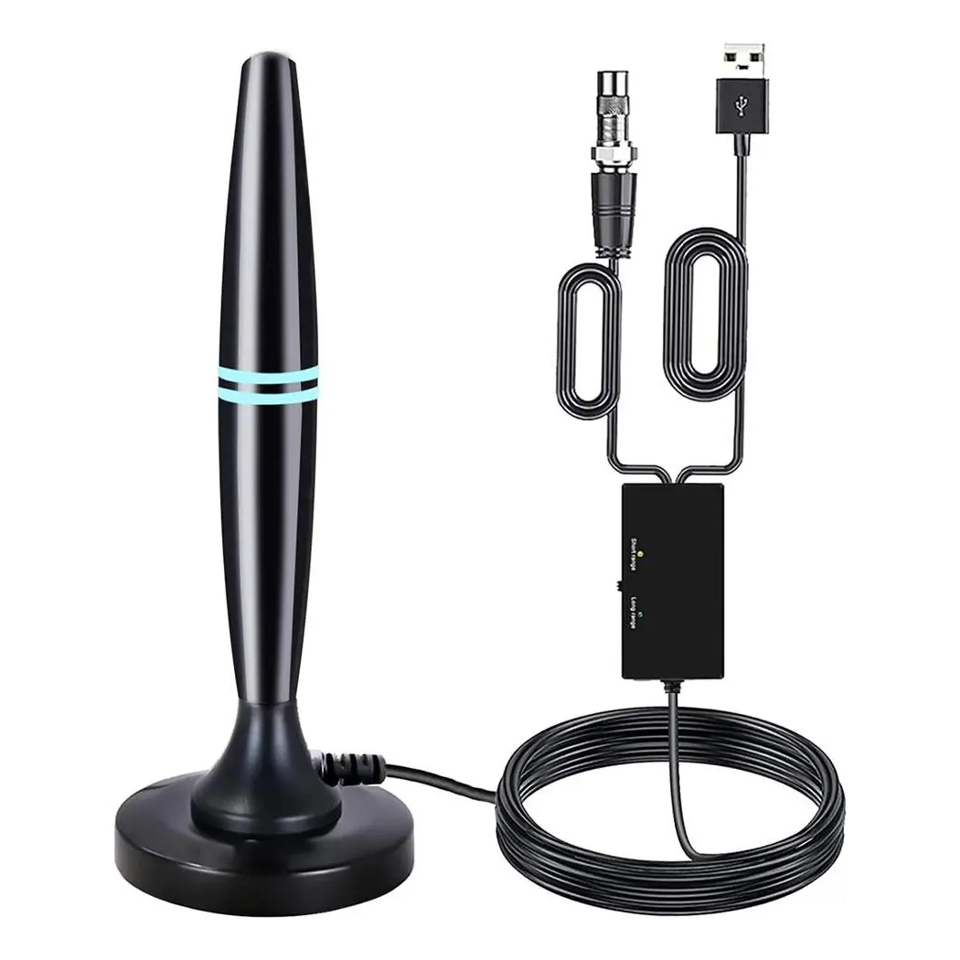 High Gain VHF UHF Outdoor Indoor TV Antenna 360 Degree Active DVB-T HDTV Digital TV Antenna for Various TV
