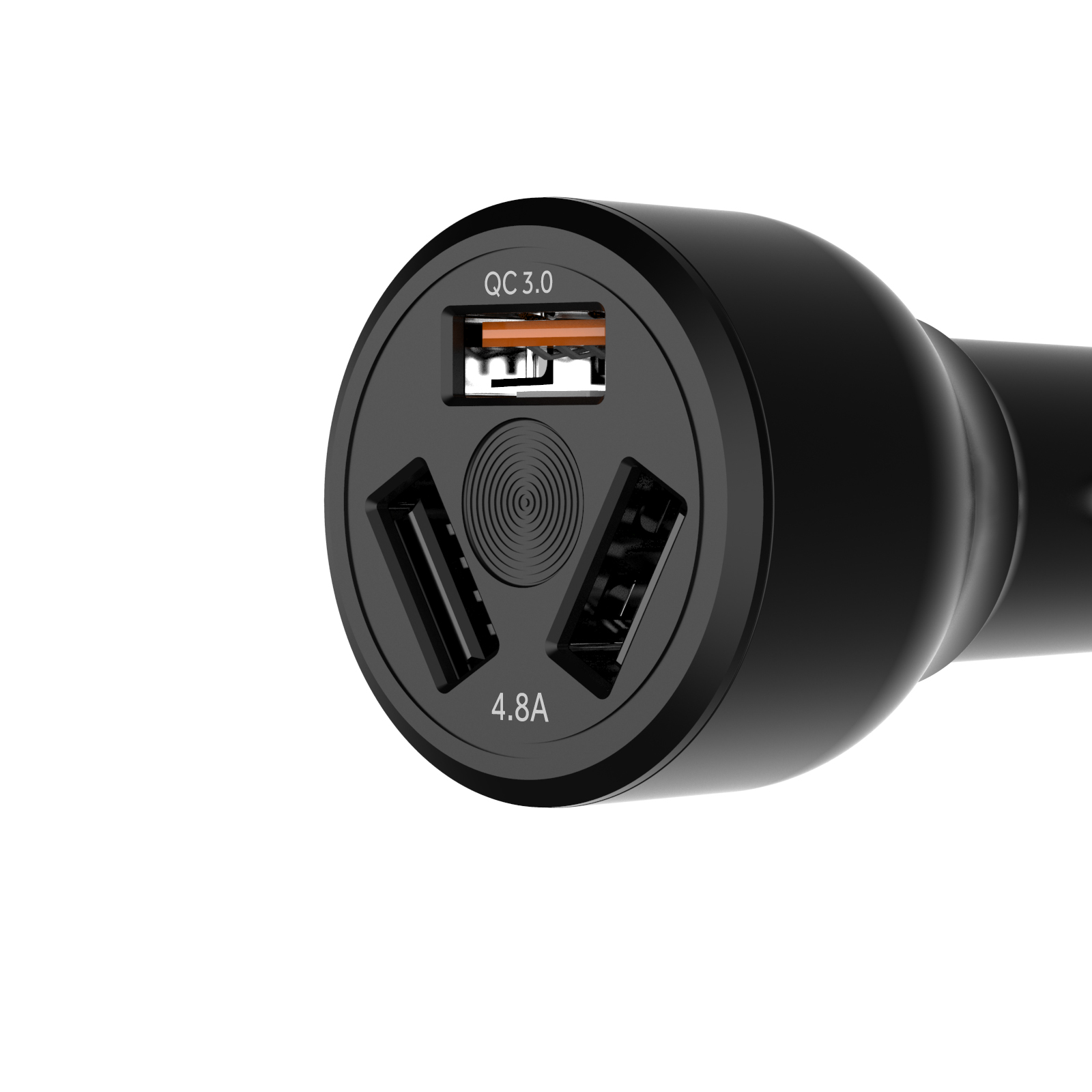 IBD best QC3.0+Smart output 3 usb port car smart charger compatible with IOS&Android