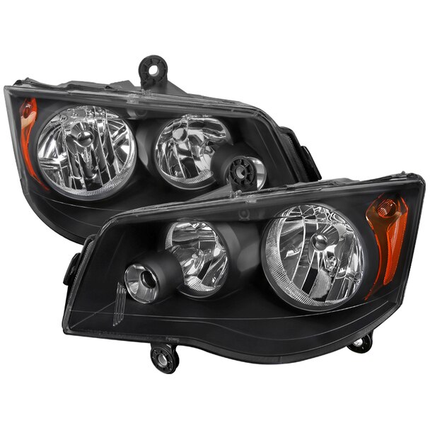 Черный Автомобильный налобный фонарь для 08-16 CHRYSLER TOWN & COUNTRY, налобный фонарь 11-17 DODGE GRAND CARAVAN 5113337AG/5113336AF CH2502192/CH2503192